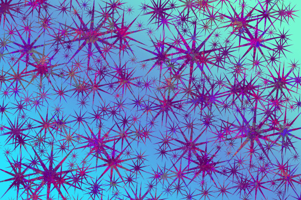 梯度闪光风格白色闪亮紫色节日星星蓝色圣诞银箔图案全息图包装纸设计背景星星闪烁绿色背景全息图图片下载