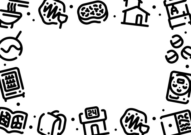 以日本现代文化为背景的图案平面设计。规模水平框架。图片下载