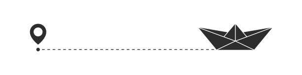 纸船图标航船旅程的行程图片下载