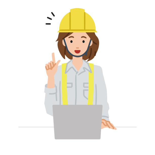 一名在建筑工地工作的妇女用笔记本电脑在她的办公桌前用手势来获取灵感图片下载