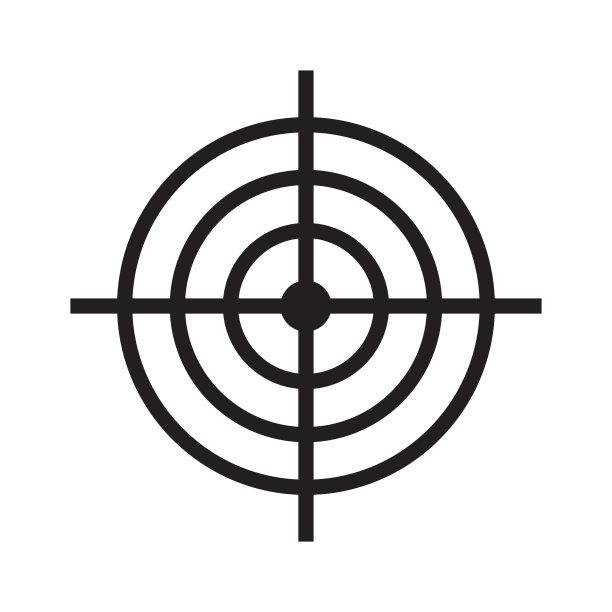 飞镖在目标图标设计矢量图片下载