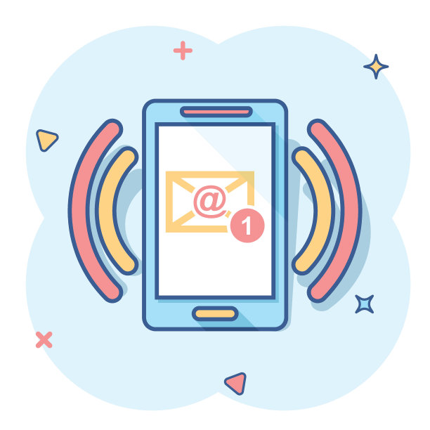 手机聊天图标图标在漫画风格。消息通知矢量卡通插图白色隔离背景。智能手机短信商务概念的飞溅效应。图片下载