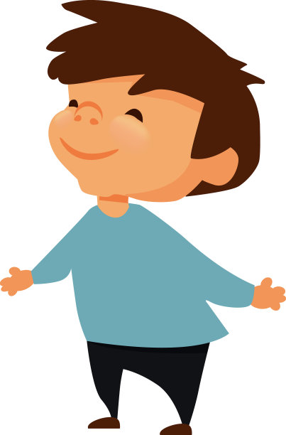 微笑的小男孩张开双臂，快乐的孩子图片下载