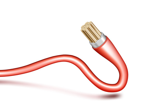 3d软铜线白色电缆图片下载