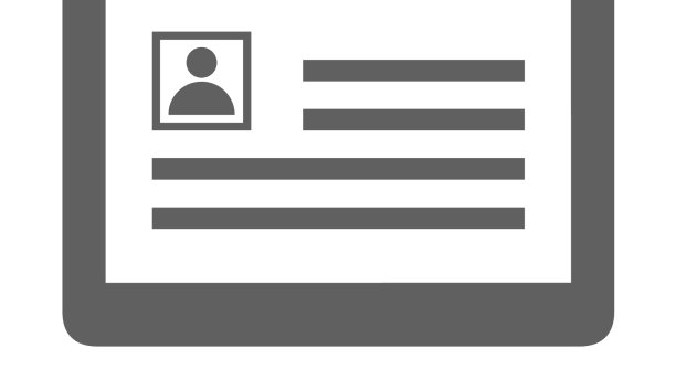 文档办公室profile图标灰色图形图片下载