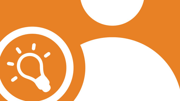 创意人灯泡图标橙色设计图片下载