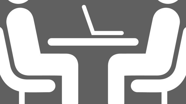 面试笔记本电脑职场图标灰色图形图片下载