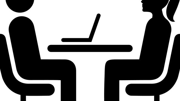 采访演讲女性图标黑色图形图片下载