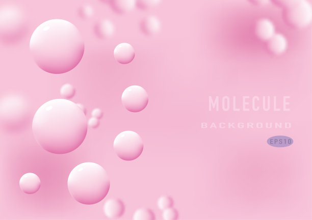 矢量3D渲染分子抽象图片下载