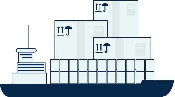 货运船舶图标海运货物运输图片下载