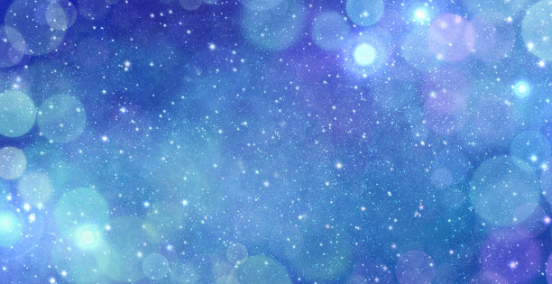 令人印象深刻的水彩背景与圆星星灯图片下载