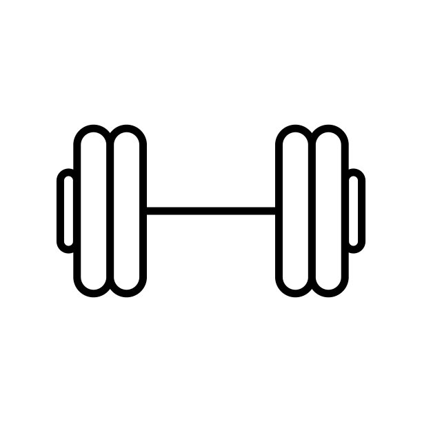 哑铃图标。体育图标。向量。图片下载
