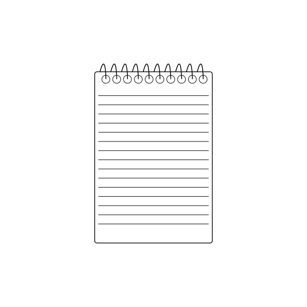 在白色背景上隔离的空白笔记纸。矢量插图在平面图形图片下载