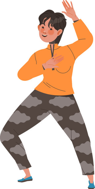 男子性格练习太极和气功图片下载