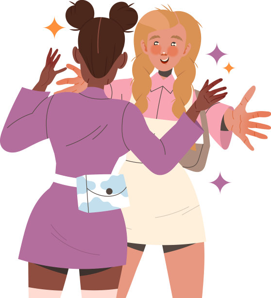 女性朋友拥抱相见的感觉图片下载