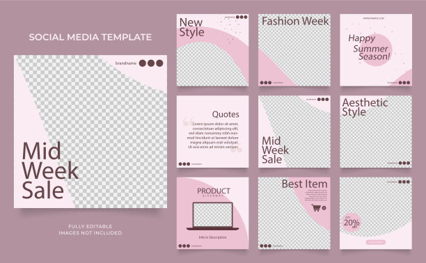 社交媒体模板横幅时尚销售图片下载