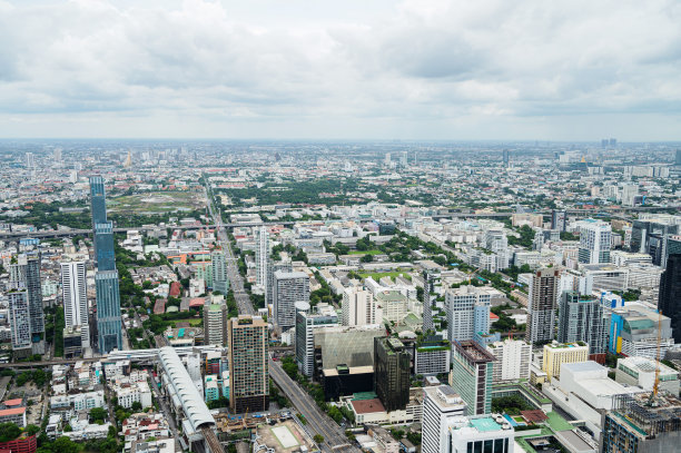 俯瞰城市，曼谷建筑，城市景观图片下载
