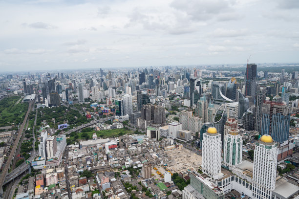 俯瞰城市，曼谷建筑，城市景观图片下载