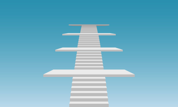 白色楼梯和白色房间的灯光图片下载