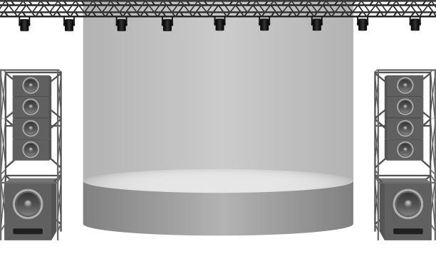 白色的舞台和聚光灯下的演讲者图片下载