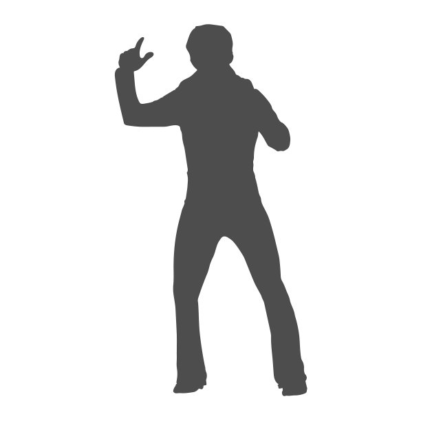 歌手与麦克风剪影的创意图片下载