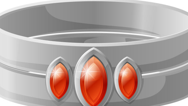 带有红色宝石的手镯图片下载