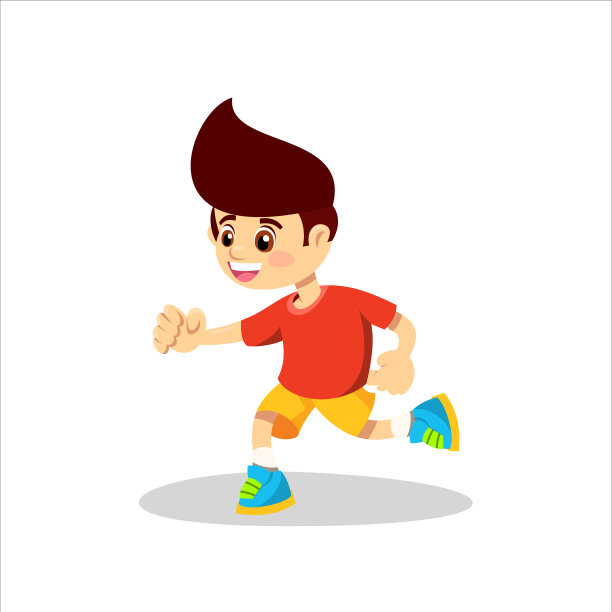 一个快乐的孩子白底图片下载