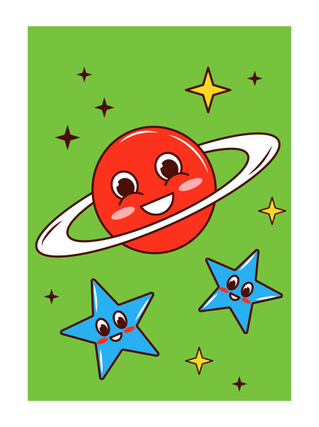 复古的行星和恒星图片下载