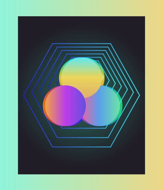 霓虹灯文摘网格图片下载