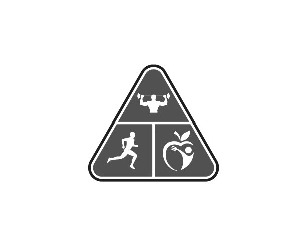 男女健身馆美食标志设计图片下载