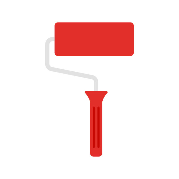 漆辊隔离在白色背景上图片下载