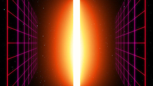 复古风格的80年代电子游戏背景。图片下载