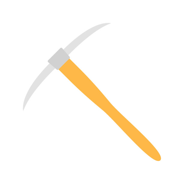 鹤嘴锄孤立在白色背景上图片下载