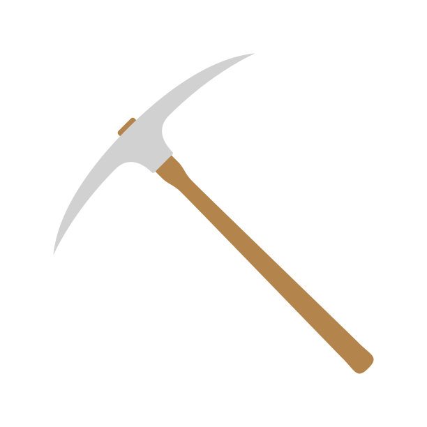 鹤嘴锄孤立在白色背景上图片下载