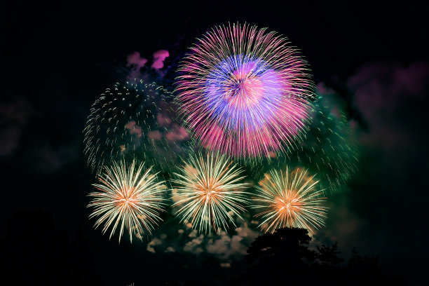 长冈烟花表演图片下载