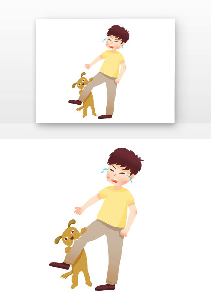 狂犬病被狗咬手绘图片下载