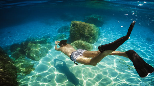 海洋海底的呼吸暂停图片下载