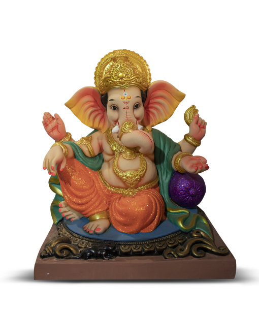 印度象头神节，主甘帕提，快乐的甘尼什查图提，白背景上的甘帕提图片下载