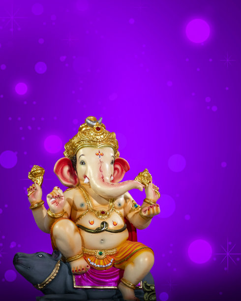 象头神，象头神节，印度象头神节背景图片下载