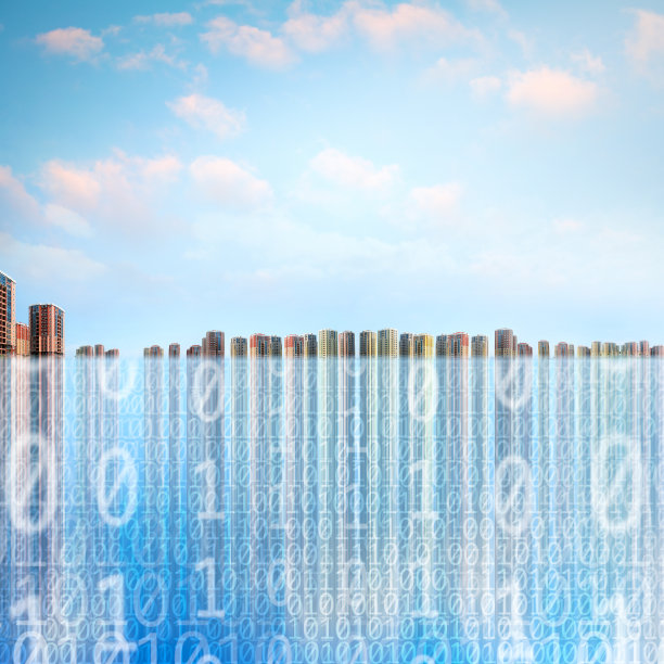 概念性城市景观和数字技术图片下载
