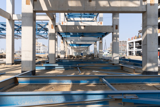 现代厂房建筑框架图片下载