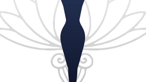 瑜伽日背景与荷花排成一行图片下载