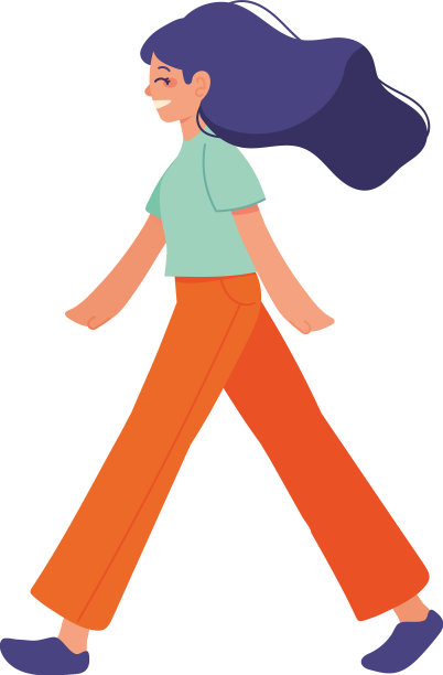 积极的女人走图片下载