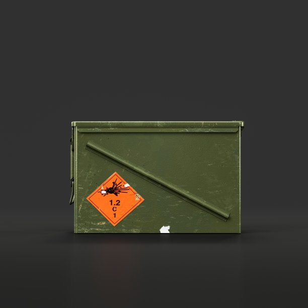 军用弹药箱，弹药箱，3d渲染图片下载