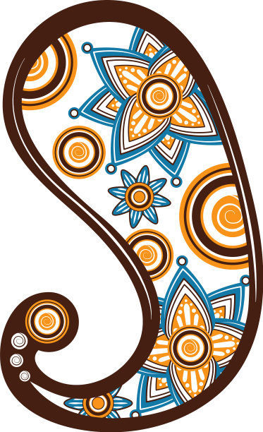 阿拉伯式花纹点缀装饰图片下载