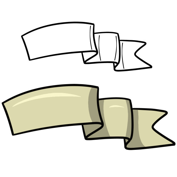 套宽浅米色扭曲丝带空图片下载