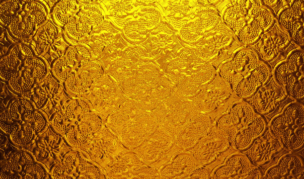 仿古黄色浮雕图案玻璃图案与抽象几何背景图片下载