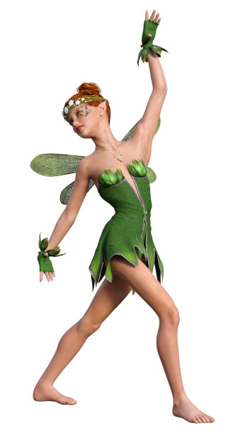 3D渲染白色的春天仙女图片下载