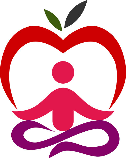 苹果瑜伽标志标志品牌身份图片下载