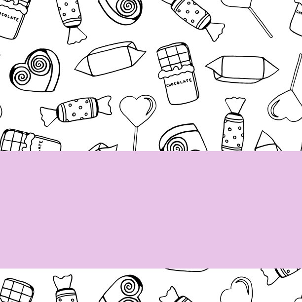 装饰框架与糖果和文字空间图片下载